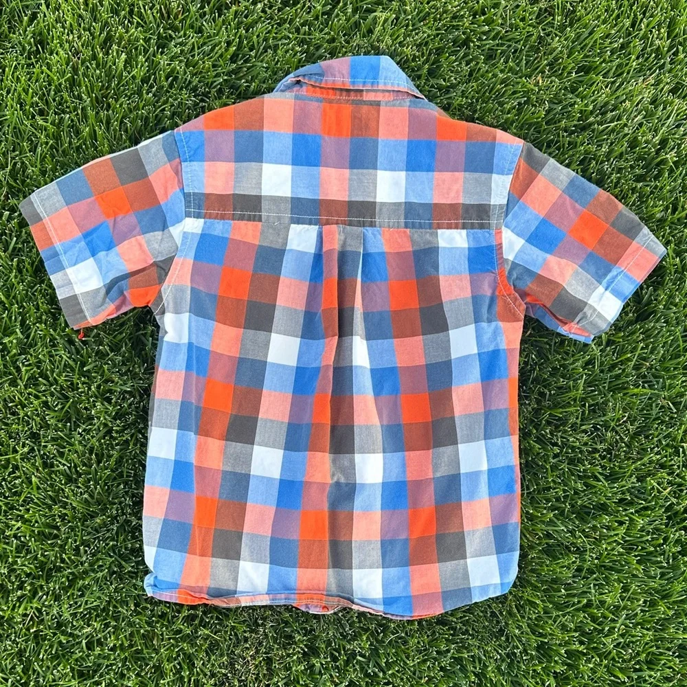 OshKosh B'gosh Kids Checkered Shirt - Red, Blue, White